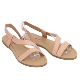 Sandalias de mujer beige y rosa 938 Beige 1