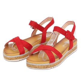 Sandalias rojas de mujer Y1521 Rojo 3