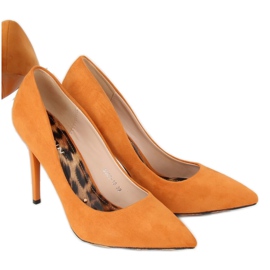 Zapatos de tacón en camello 9003-18 Pin naranja multicolor 1
