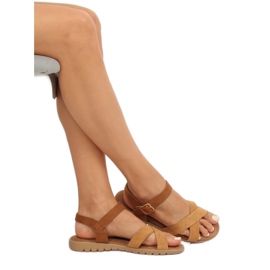Camel 999 Sandalias camel para mujer marrón 1