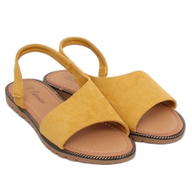Sandalias de mujer asimétricas amarillas 982 Yellow amarillo 3