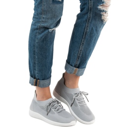 SHELOVET Calzado deportivo sin cordones gris 2