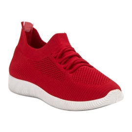 SHELOVET Calzado deportivo sin cordones rojo 3