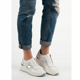 Filippo Zapatillas de cuero con cuña blanco 2