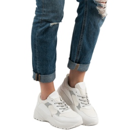 SHELOVET Zapatillas blancas de moda blanco 4