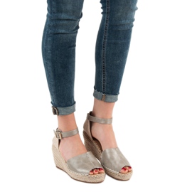 Evento Sandalias de cuña casual gris 2