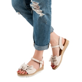 Bello Star Sandalias con lazo marrón 5
