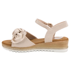 Bello Star Sandalias con lazo marrón 3
