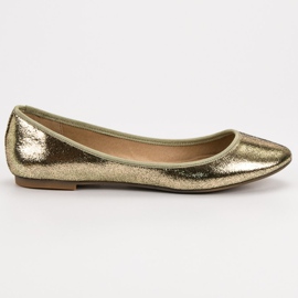 SHELOVET Bailarinas brillantes dorado 2