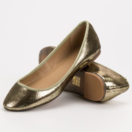 SHELOVET Bailarinas brillantes dorado 5