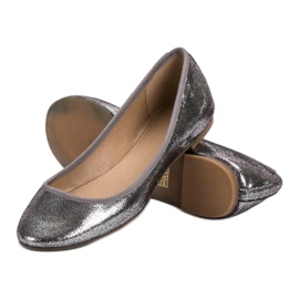 SHELOVET Bailarinas brillantes gris 1