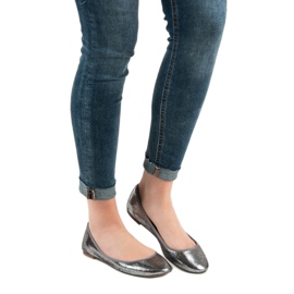 SHELOVET Bailarinas brillantes gris 3