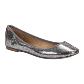 SHELOVET Bailarinas brillantes gris 5