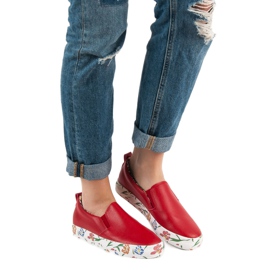 Groto Gogo Slipons de moda rojo 2