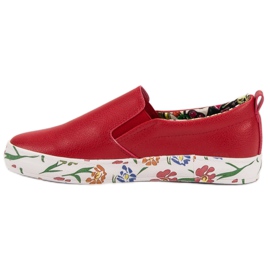 Groto Gogo Slipons de moda rojo 4