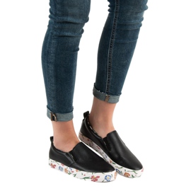Groto Gogo Slipons de moda negro 2