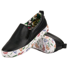 Groto Gogo Slipons de moda negro 1