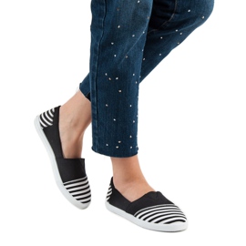 SHELOVET Zapatillas sin cordones ligeras blanco negro 5