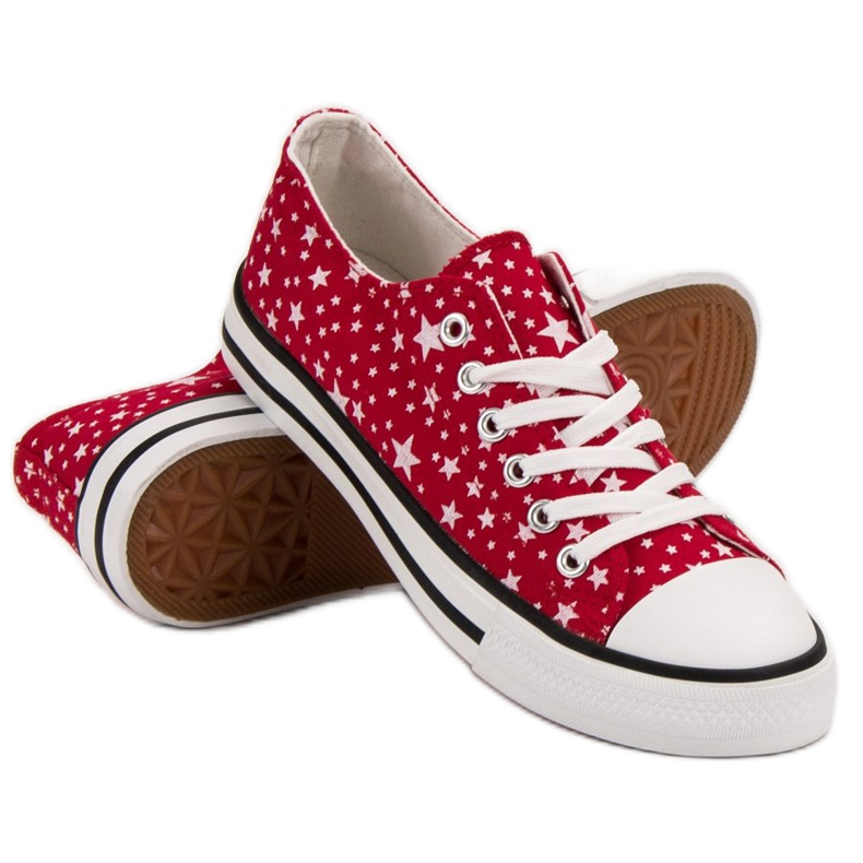 J. Star Zapatillas Rojas Con Estrellas rojo 1