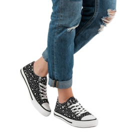 J. Star Zapatillas Negras Con Estrellas negro 5