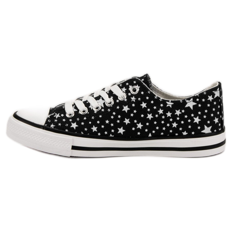 J. Star Zapatillas Negras Con Estrellas negro 1