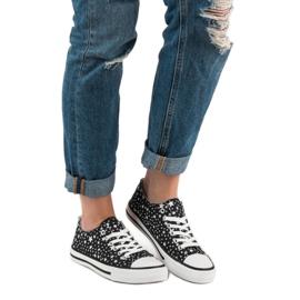 J. Star Zapatillas Negras Con Estrellas negro 3