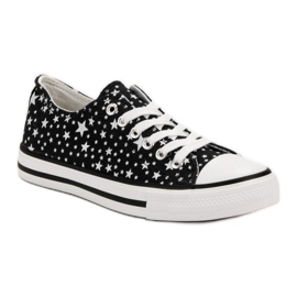 J. Star Zapatillas Negras Con Estrellas negro 4