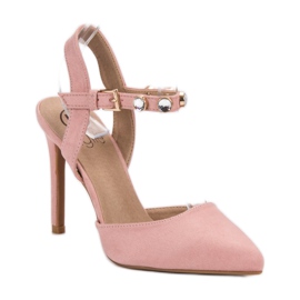 Kylie Tacones altos con tacón expuesto rosado 3