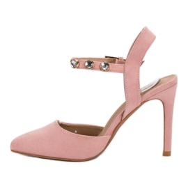Kylie Tacones altos con tacón expuesto rosa 2