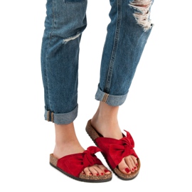 Sweet Shoes Zapatillas de gamuza rojo 4