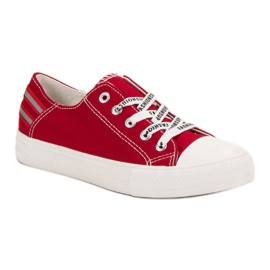 SHELOVET Zapatillas bajas rojo 3