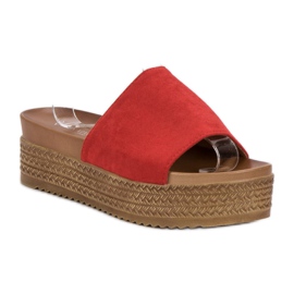 Queen Vivi Zapatillas en la plataforma rojo 3
