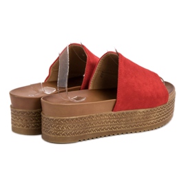 Queen Vivi Zapatillas en la plataforma rojo 1