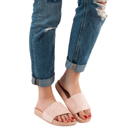 Queen Vivi Cómodas pantuflas de gamuza rosa 2