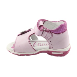 Sandalias rosas con flores Ren But 1406 rosado blanco 3