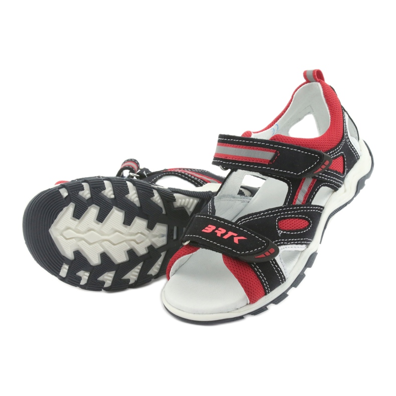 Bartek Sandalias de cuero chicos rzepa19176 marina-rojo azul 5