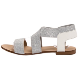 SHELOVET Sandalias planas elegantes gris 3