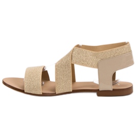 SHELOVET Sandalias planas elegantes marrón 3