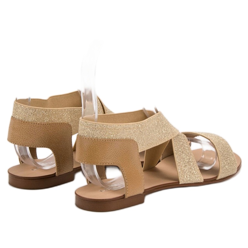 SHELOVET Sandalias planas elegantes marrón 1