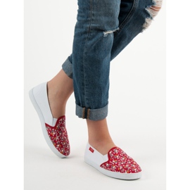 Lovery Slipons casuales blanco rojo 1