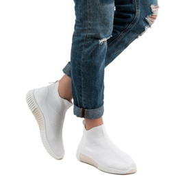 SHELOVET Zapatos sin cordones por encima del tobillo blanco 3