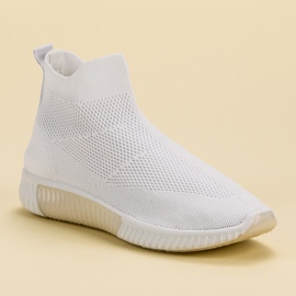 SHELOVET Zapatos sin cordones por encima del tobillo blanco 5