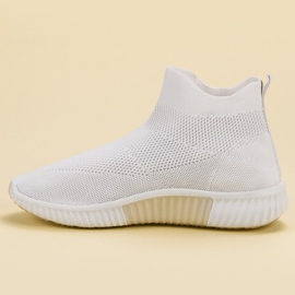 SHELOVET Zapatos sin cordones por encima del tobillo blanco 6