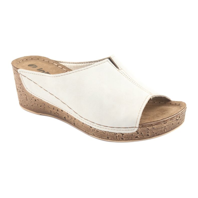 Zapatillas de mujer cuña Inblu NG002 beige 1