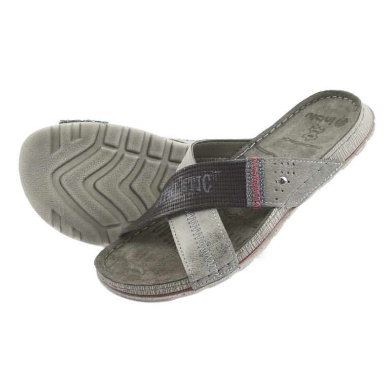 Zapatillas de hombre gris Inblu GG009 gris negro 4