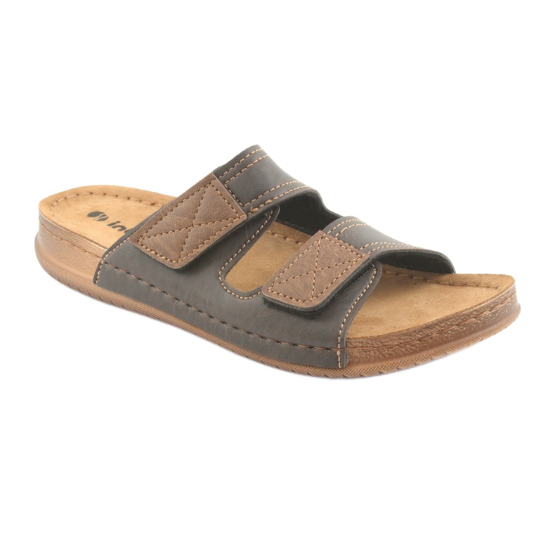 Pantuflas marrones Inblu TH015 para hombre marrón 1 Pantuflas marrones Inblu TH015 para hombre marrón 1