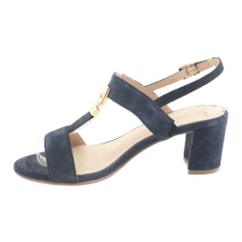 Sandalias en el poste de Caprice 28303 azul marino 2