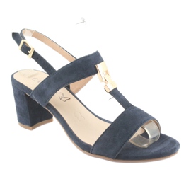 Sandalias en el poste de Caprice 28303 azul marino 1