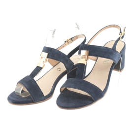 Sandalias en el poste de Caprice 28303 azul marino 3