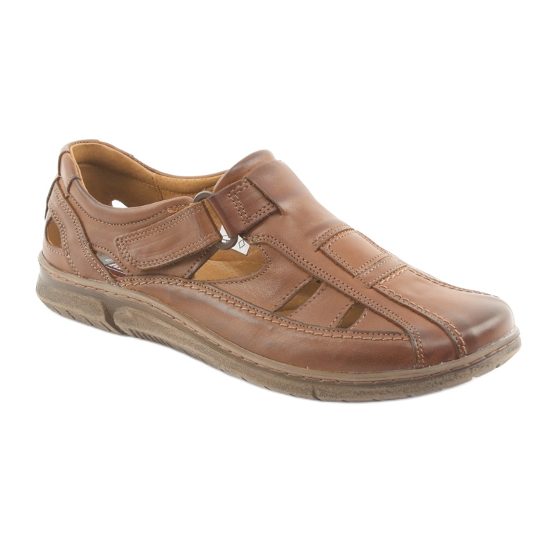 Sandalias confort hombre Riko 458 marrón 1